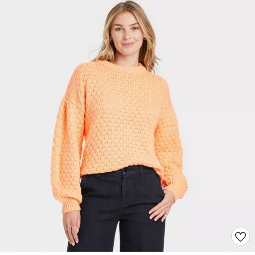 A New Day Crewneck Textured Pullover Sweater